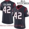 Navy Home Embroidered Marcus Coleman Jersey Houston Texans #42 Stitched Jerseys