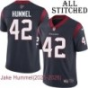 Navy Home Embroidered Jake Hummel Jersey Houston Texans #42 Stitched Jerseys
