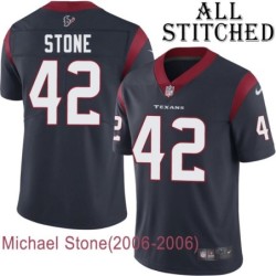 Navy Home Embroidered Michael Stone Jersey Houston Texans #42 Stitched Jerseys