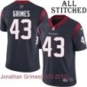 Navy Home Embroidered Jonathan Grimes Jersey Houston Texans #43 Stitched Jerseys