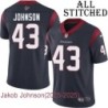 Navy Home Embroidered Jakob Johnson Jersey Houston Texans #43 Stitched Jerseys