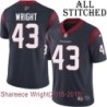 Navy Home Embroidered Shareece Wright Jersey Houston Texans #43 Stitched Jerseys