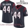 Navy Home Embroidered Cullen Gillaspia Jersey Houston Texans #44 Stitched Jerseys