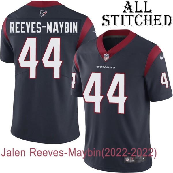 Navy Home Embroidered Jalen Reeves-Maybin Jersey Houston Texans #44 Stitched Jerseys