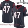 Navy Home Embroidered Andrew Beck Jersey Houston Texans #47 Stitched Jerseys