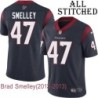 Navy Home Embroidered Brad Smelley Jersey Houston Texans #47 Stitched Jerseys