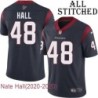 Navy Home Embroidered Nate Hall Jersey Houston Texans #48 Stitched Jerseys