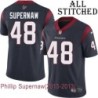 Navy Home Embroidered Phillip Supernaw Jersey Houston Texans #48 Stitched Jerseys