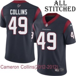 Navy Home Embroidered Cameron Collins Jersey Houston Texans #49 Stitched Jerseys