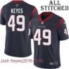 Navy Home Embroidered Josh Keyes Jersey Houston Texans #49 Stitched Jerseys