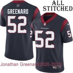 Navy Home Embroidered Jonathan Greenard Jersey Houston Texans #52 Stitched Jerseys