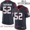 Navy Home Embroidered Jeff Tarpinian Jersey Houston Texans #52 Stitched Jerseys