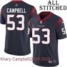 Navy Home Embroidered Khary Campbell Jersey Houston Texans #53 Stitched Jerseys