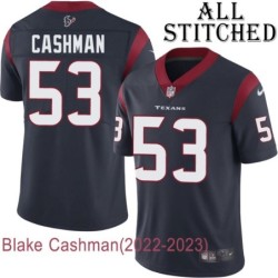 Navy Home Embroidered Blake Cashman Jersey Houston Texans #53 Stitched Jerseys