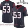 Navy Home Embroidered David Nixon Jersey Houston Texans #53 Stitched Jerseys