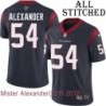 Navy Home Embroidered Mister Alexander Jersey Houston Texans #54 Stitched Jerseys