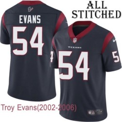 Navy Home Embroidered Troy Evans Jersey Houston Texans #54 Stitched Jerseys