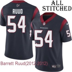 Navy Home Embroidered Barrett Ruud Jersey Houston Texans #54 Stitched Jerseys