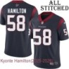 Navy Home Embroidered Kyonte Hamilton Jersey Houston Texans #58 Stitched Jerseys