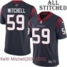 Navy Home Embroidered Keith Mitchell Jersey Houston Texans #59 Stitched Jerseys