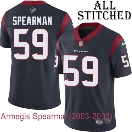 Navy Home Embroidered Armegis Spearman Jersey Houston Texans #59 Stitched Jerseys