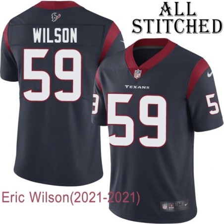 Navy Home Embroidered Eric Wilson Jersey Houston Texans #59 Stitched Jerseys
