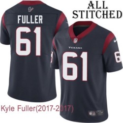 Navy Home Embroidered Kyle Fuller Jersey Houston Texans #61 Stitched Jerseys