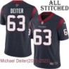 Navy Home Embroidered Michael Deiter Jersey Houston Texans #63 Stitched Jerseys