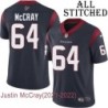 Navy Home Embroidered Justin McCray Jersey Houston Texans #64 Stitched Jerseys