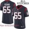 Navy Home Embroidered Ryan Schau Jersey Houston Texans #65 Stitched Jerseys