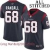 Navy Home Embroidered Greg Randall Jersey Houston Texans #68 Stitched Jerseys