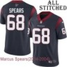 Navy Home Embroidered Marcus Spears Jersey Houston Texans #68 Stitched Jerseys