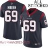 Navy Home Embroidered Kurt Hinish Jersey Houston Texans #69 Stitched Jerseys