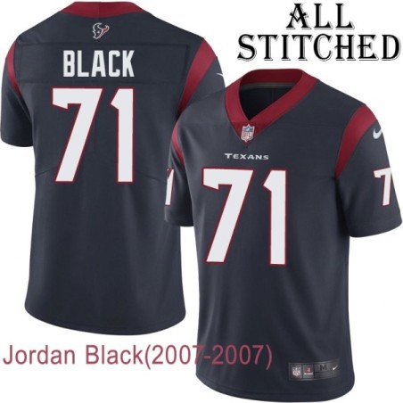 Navy Home Embroidered Jordan Black Jersey Houston Texans #71 Stitched Jerseys