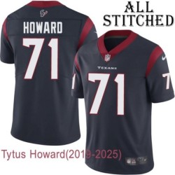 Navy Home Embroidered Tytus Howard Jersey Houston Texans #71 Stitched Jerseys