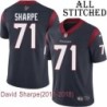 Navy Home Embroidered David Sharpe Jersey Houston Texans #71 Stitched Jerseys