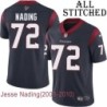 Navy Home Embroidered Jesse Nading Jersey Houston Texans #72 Stitched Jerseys