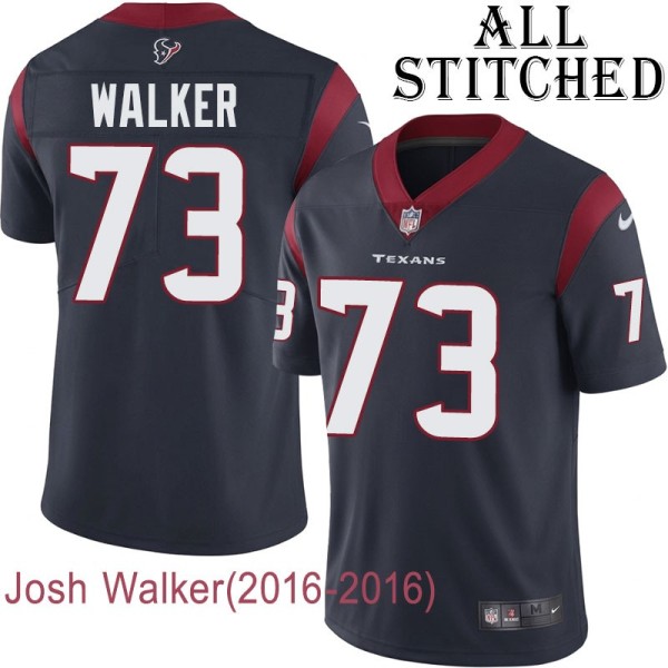 Navy Home Embroidered Josh Walker Jersey Houston Texans #73 Stitched Jerseys