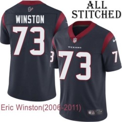 Navy Home Embroidered Eric Winston Jersey Houston Texans #73 Stitched Jerseys
