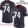 Navy Home Embroidered Josh Jones Jersey Houston Texans #74 Stitched Jerseys