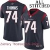 Navy Home Embroidered Zachary Thomas Jersey Houston Texans #74 Stitched Jerseys