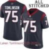 Navy Home Embroidered Laken Tomlinson Jersey Houston Texans #75 Stitched Jerseys