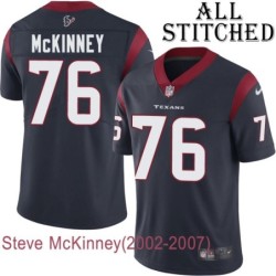 Navy Home Embroidered Steve McKinney Jersey Houston Texans #76 Stitched Jerseys