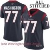 Navy Home Embroidered Todd Washington Jersey Houston Texans #77 Stitched Jerseys