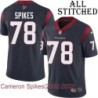 Navy Home Embroidered Cameron Spikes Jersey Houston Texans #78 Stitched Jerseys