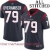 Navy Home Embroidered Chad Overhauser Jersey Houston Texans #79 Stitched Jerseys
