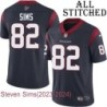 Navy Home Embroidered Steven Sims Jersey Houston Texans #82 Stitched Jerseys