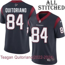 Navy Home Embroidered Teagan Quitoriano Jersey Houston Texans #84 Stitched Jerseys