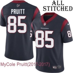 Navy Home Embroidered MyCole Pruitt Jersey Houston Texans #85 Stitched Jerseys