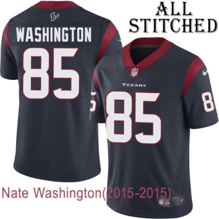 Navy Home Embroidered Nate Washington Jersey Houston Texans #85 Stitched Jerseys